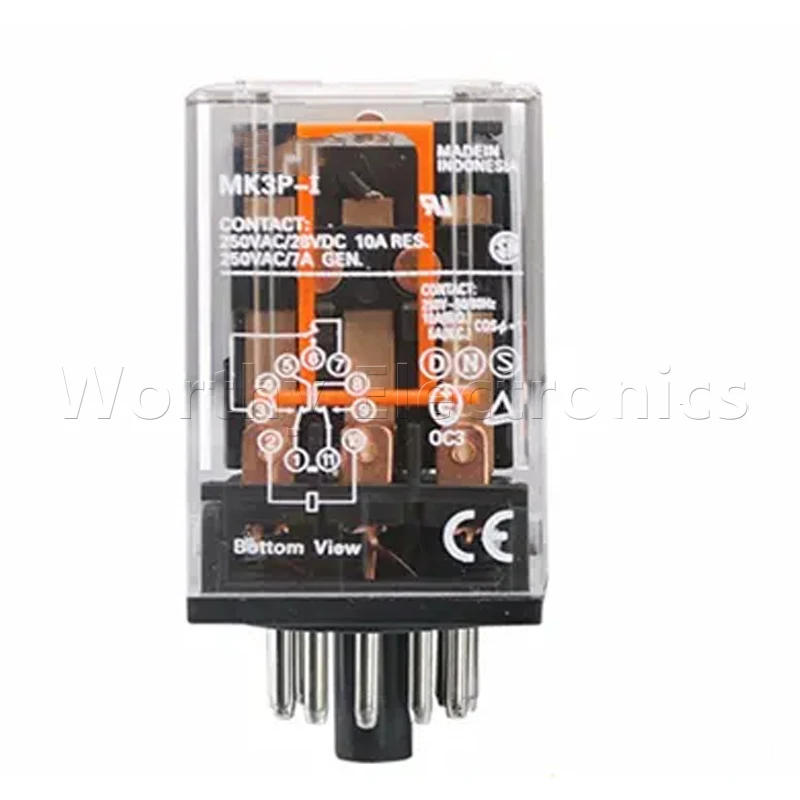 

Free shipping 10pcs/lot relay 220VAC 10A 11PIN MK3P-I