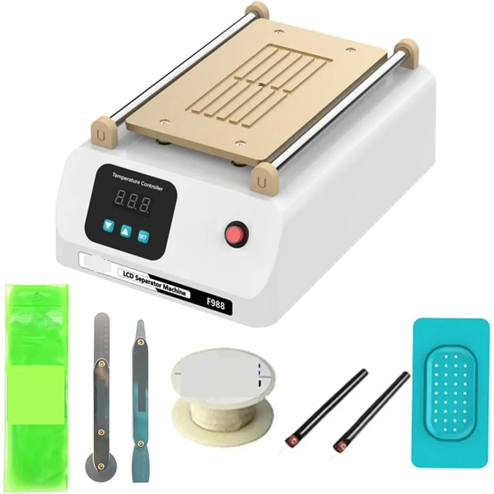 Preheat Soldering Preheating Station F988 LCD Screen Separator Machine Kit 8 Inch For Phone Pad Front Glass Repair Built-in Pump