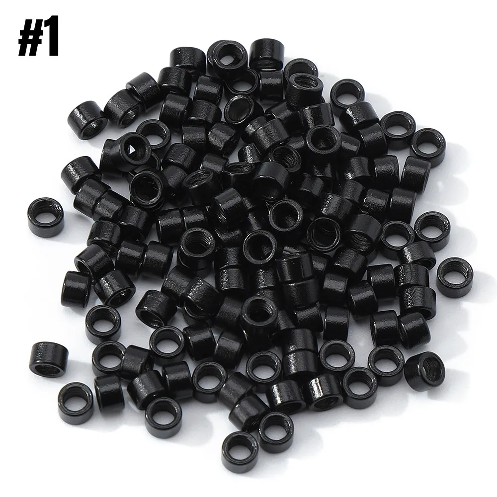 1000Pcs 4.0*2.7Mm Hair Extension Gereedschap Micro Ringen Kralen Links Met Schroeven 5 Kleuren Optioneel