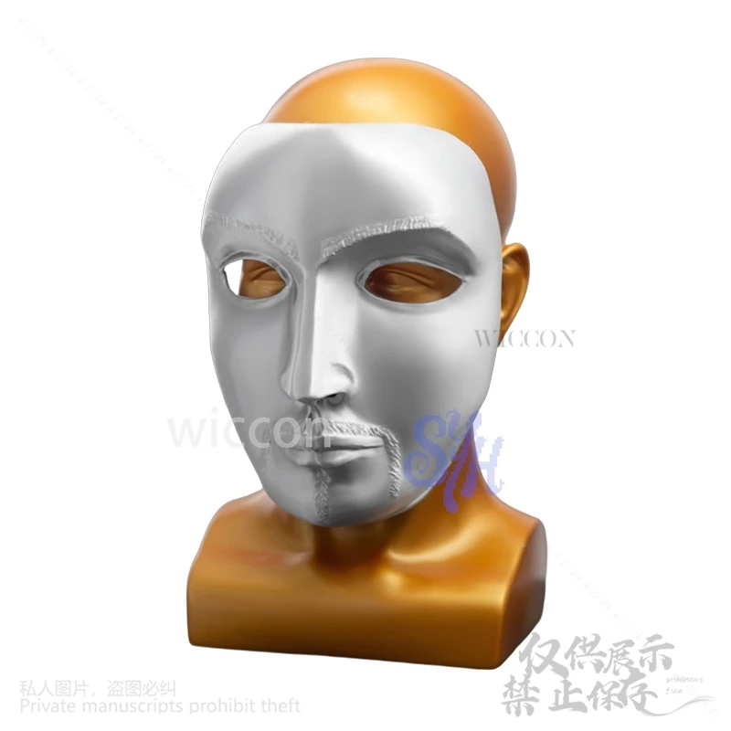 الرعب أنيمي Baldwin IV تأثيري الفضة الرجعية الوجه ثلاثية الأبعاد حمض البوليلاكتيك قناع الفيلم مرحلة هالوين هدايا عيد الميلاد كوس مخصصة