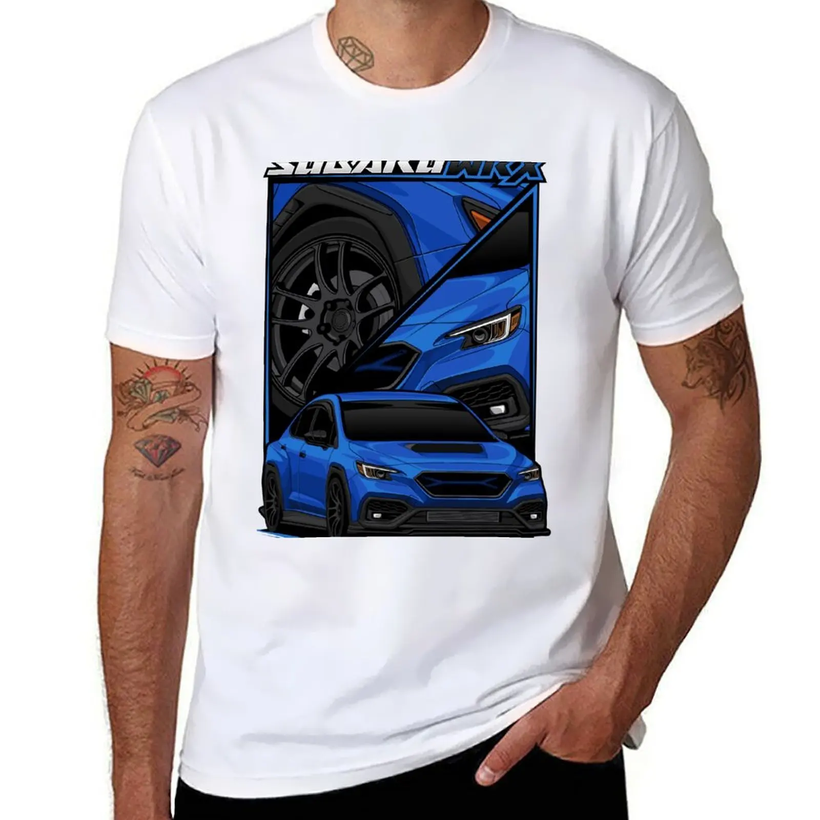 

World Rally Blue VB WRX stock fenders T-Shirt black cotton t-shirt plain for man package man t shirt cotton T-Shirt
