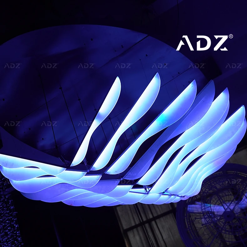 

ADZ LED Controlled Color Changing Lifting and Adjustable Simulation Fish Bones Wedding Decoration Festival Lights Support OEM