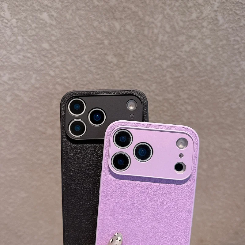 패션 리치 가죽 질감 충격 방지 케이스 (아이폰 17Air 16E 15 14 Plus 13 Mini 12 11 17 Pro Max 범퍼 무광 소프트 커버)