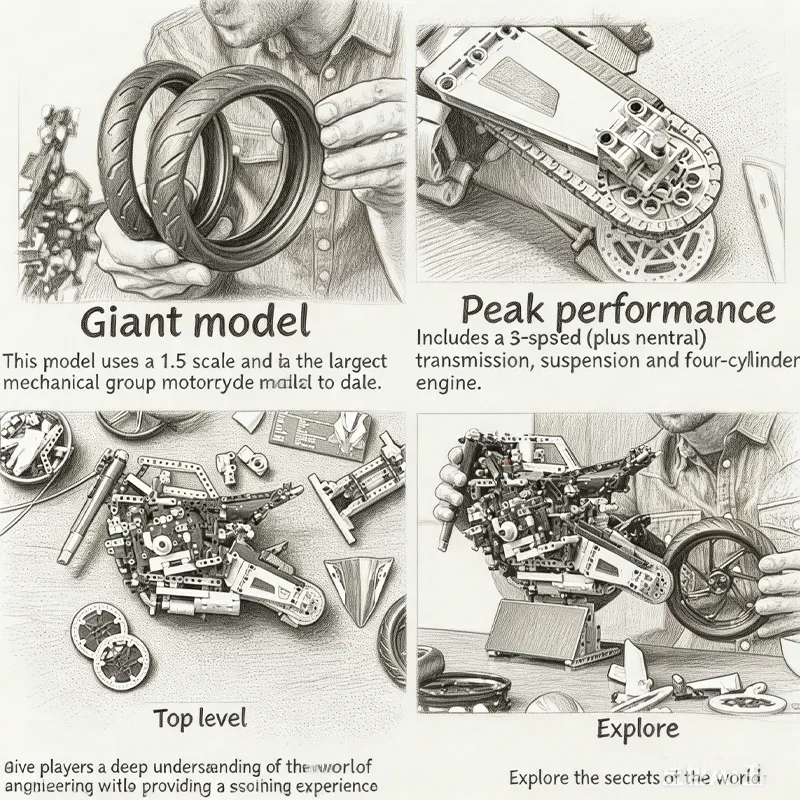 1920pcs Motorcycle Building Bocks Simulation Model Decoration Assembly Model Difficult Moc Toys Boys Educational Creature Gifts view 6