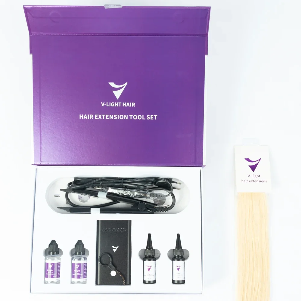 New Trend Professional Hair Extensions Tools LED V Light Hairs Extension Kit V Light Glue For Hairs Salons / Quick delivery tool