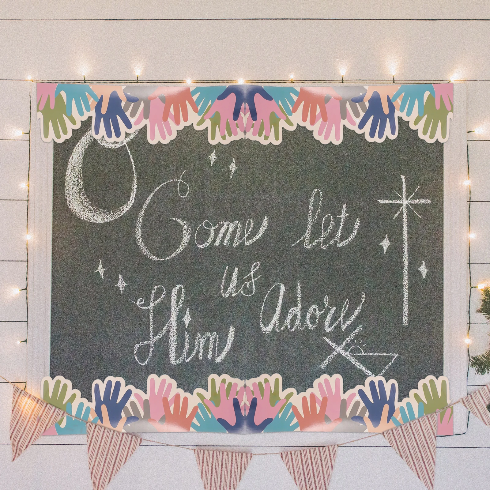 

4 Rolls Bulletin Board Border Trim Self-Adhesive Sticker For Blackboard Whiteboard Chalkboard Removable Festival Classroom