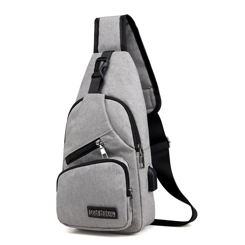 Männer Schulter Taschen USB Lade Umhängetaschen Männlichen Anti Theft Leinwand Schulter Tasche Schule Beiläufige Kurze Reise Reisetasche 2020