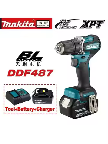 100% original Makita battery, 18V 6.0Ah rechargeable battery replacing Makita BL1840BL1850BL1860B, DDF487,power tool battery.