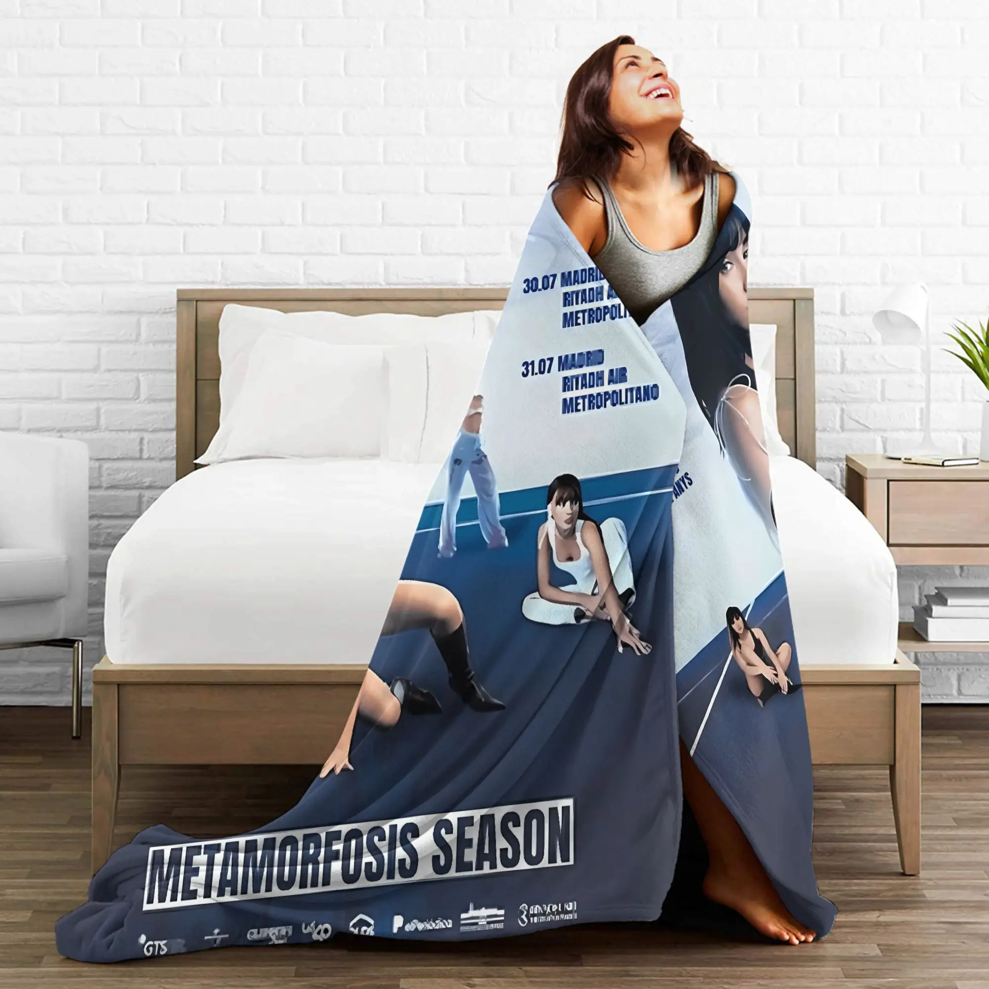 Aitanaed ألبوم الفانيلا بطانية الشتاء الدافئة رمي بطانية للطفل غرفة المعيشة طباعة المفرش أريكة غطاء سرير #4