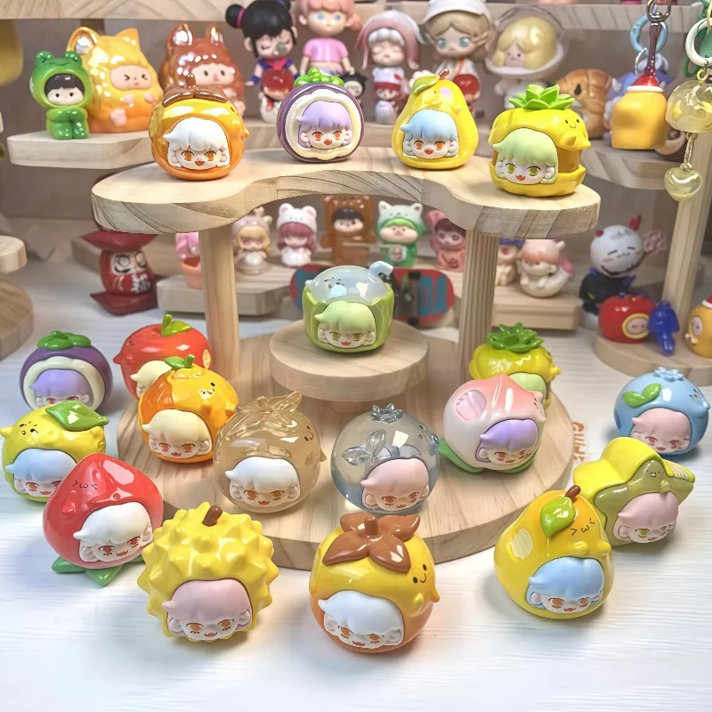 Miniso Yobu Yoyo serie de huerto figuras de caja ciega lindo Anime colección de figuras originales modelo adornos de escritorio muñeca Juguetes