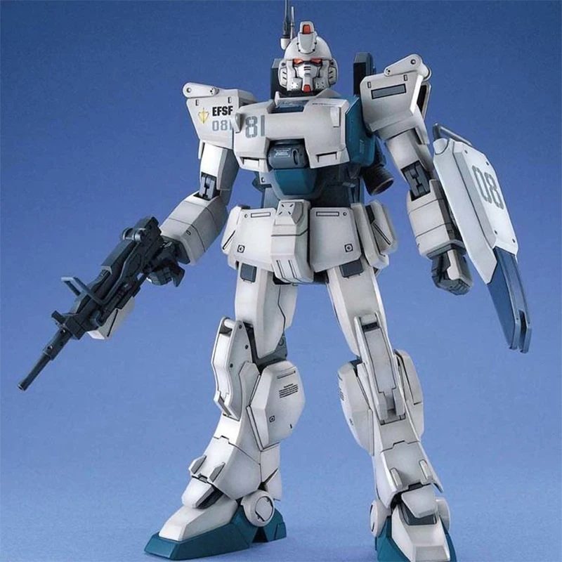 بانداي الأصلي جاندام أطقم منمذجة أنيمي الشكل Ez-8 MG 1/100 عمل أرقام تحصيل الحلي اللعب هدية للأطفال نموذج الدمى