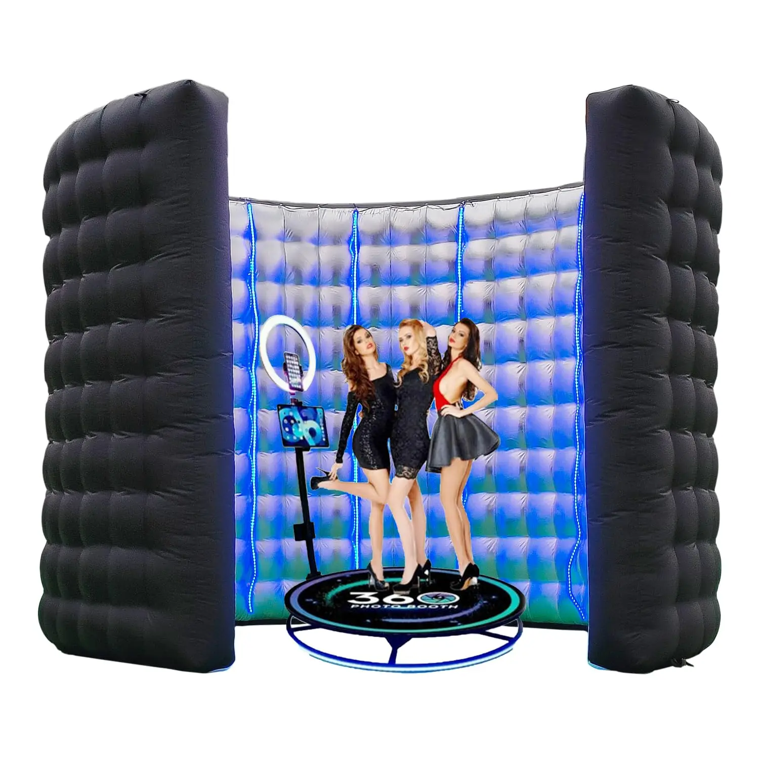 

360 Inflatable Photo Booth Wall Booth Backdrop With Blower Suitable for Party Wedding Mall Events Photography Props