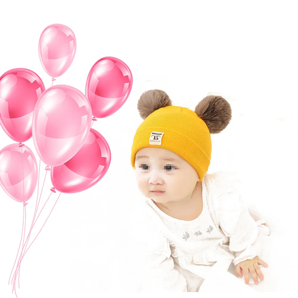 أطفال الخريف الشتاء الدب آذان الحياكة الصوف غطاء للأذنين قبعة الأصفر الطفل الكروشيه قبعة دافئة قبعة الاطفال قبعة قبعة صوف #2