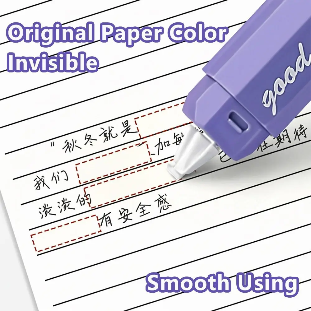 5pcs/set Gradient Color Correction Tape Pen-Shape Original Paper Color Correction Roller Invisible Correction Film Tape