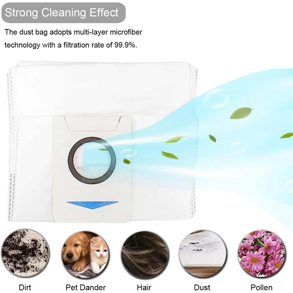 15PCS for Deebot X1 OMNI /T10 TURBO Robot Vacuum Cleaner Filter Side Brush Cleaning Cloth Spare Parts Dust Bag