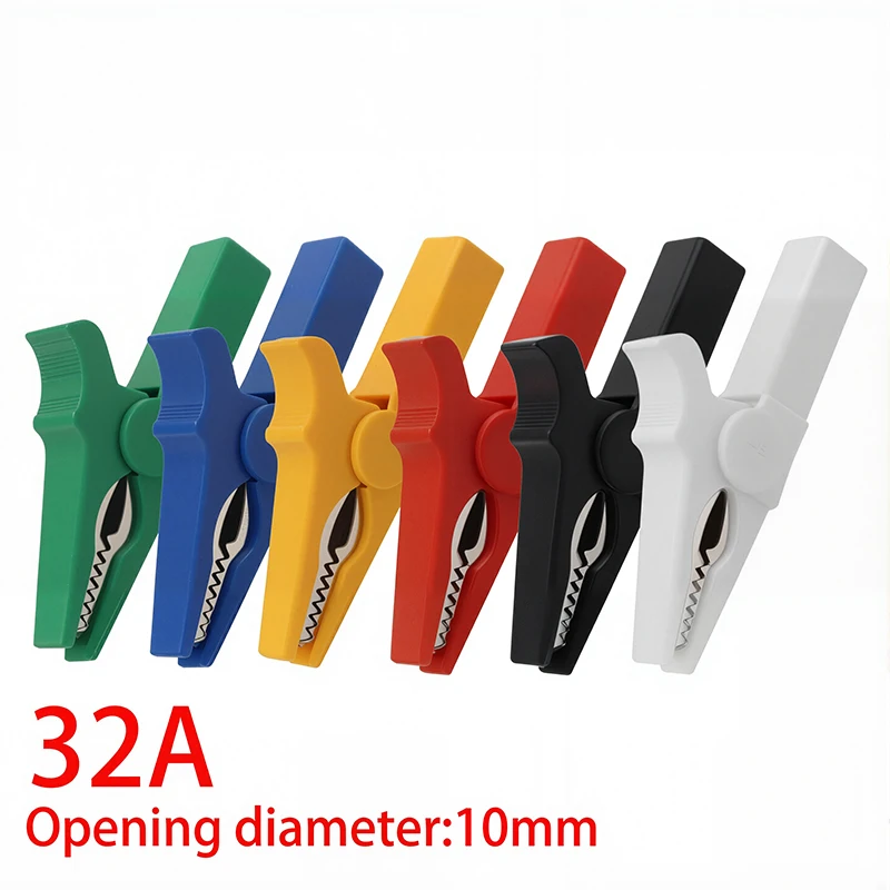 6pcs Alligator Clips 55mm Battery Test Crocodile Clamp Connector For Banana Plug 4mm Multimeter Pen Cable Probes Alligator Clip