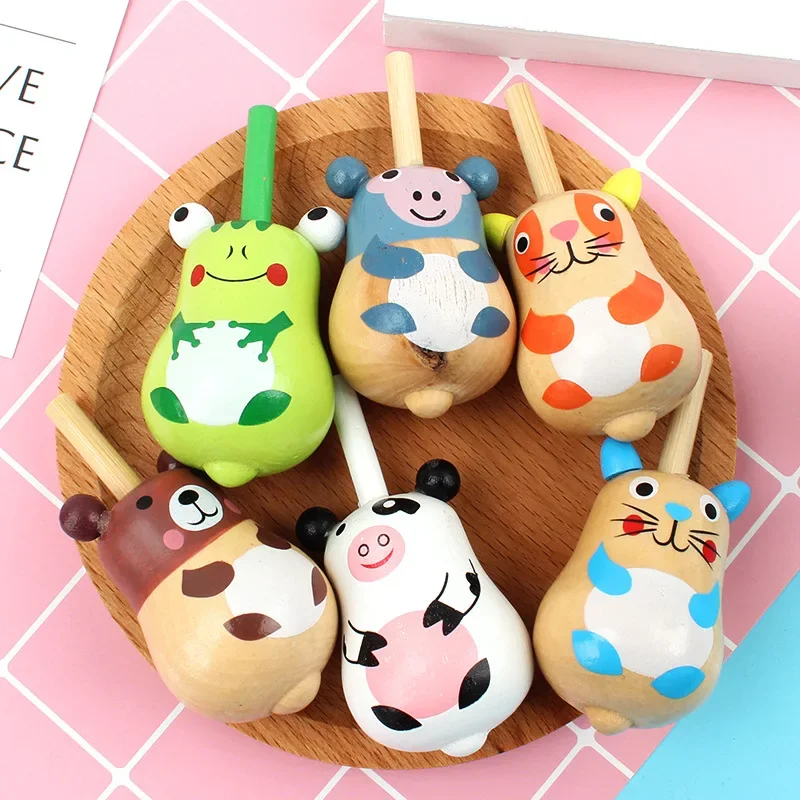 HOT SALE Cute Wooden Gyro Toy Kid Kindergarten Gift Birthday Party Kids Party Favor Gifts Anniversary Giveaways Child Pinata