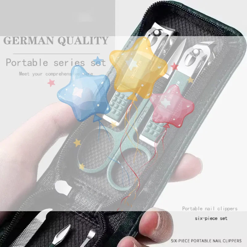 6Pcs Nail Scissors Set Household High End Mens And Womens Special Nail Clippers Manicure Beauty Tools Portable Household