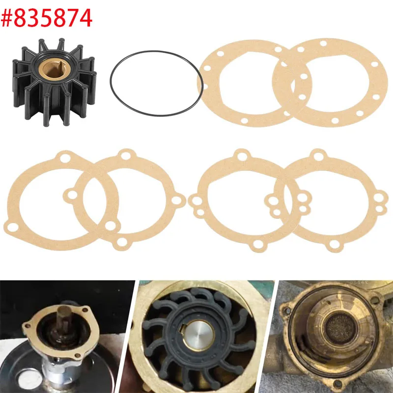 

835874 Marine Water Pump Impeller Repair Kit Replacement for Sherwood , Johnson , Volvo Penta , Yanmar, Jabsco,Boat Tools