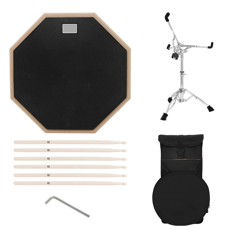 

Silents Drum Practice Pad 12 Inch Double Sided Drum Pad Snares Drum Pad For Quiet Workouts On Snares Drums & On Your Lap