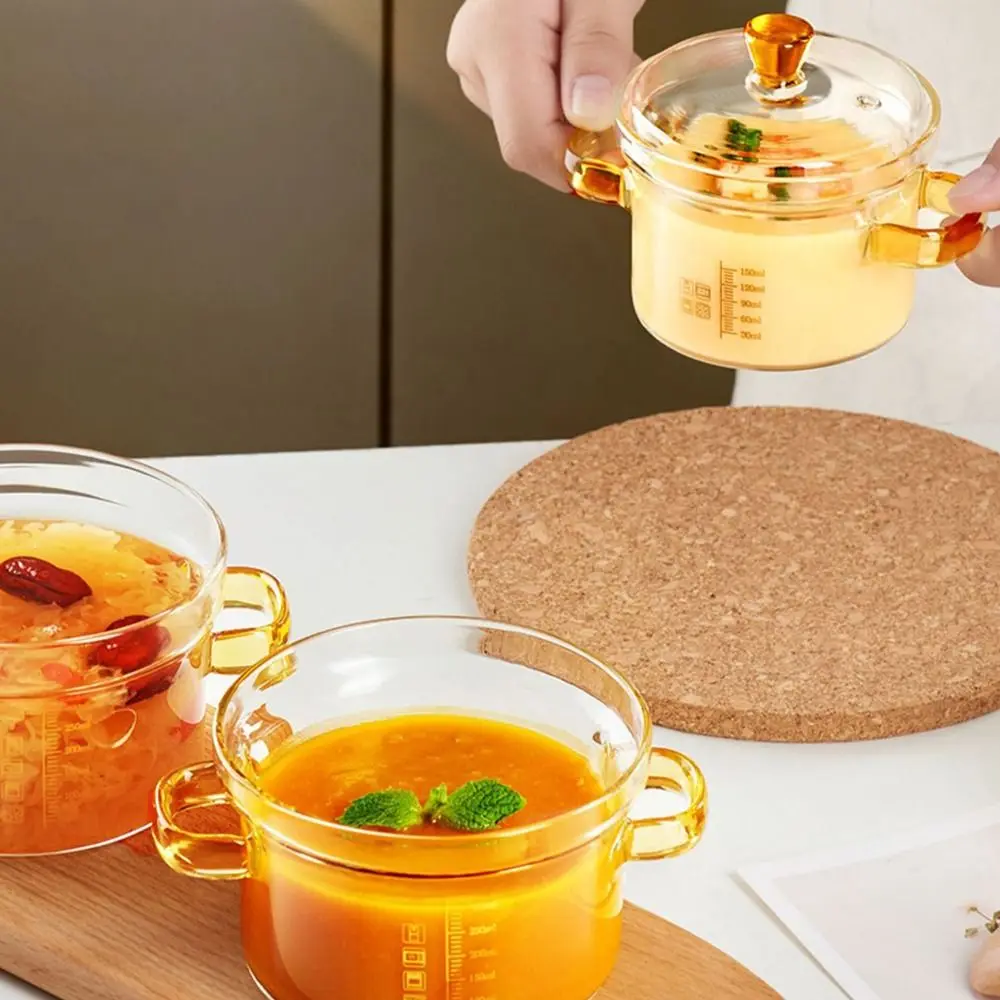 Salad Bowl Glass Soup Pot Thickened Mini Glass Stockpot Explosion-proof Heat-resistant Cooking
