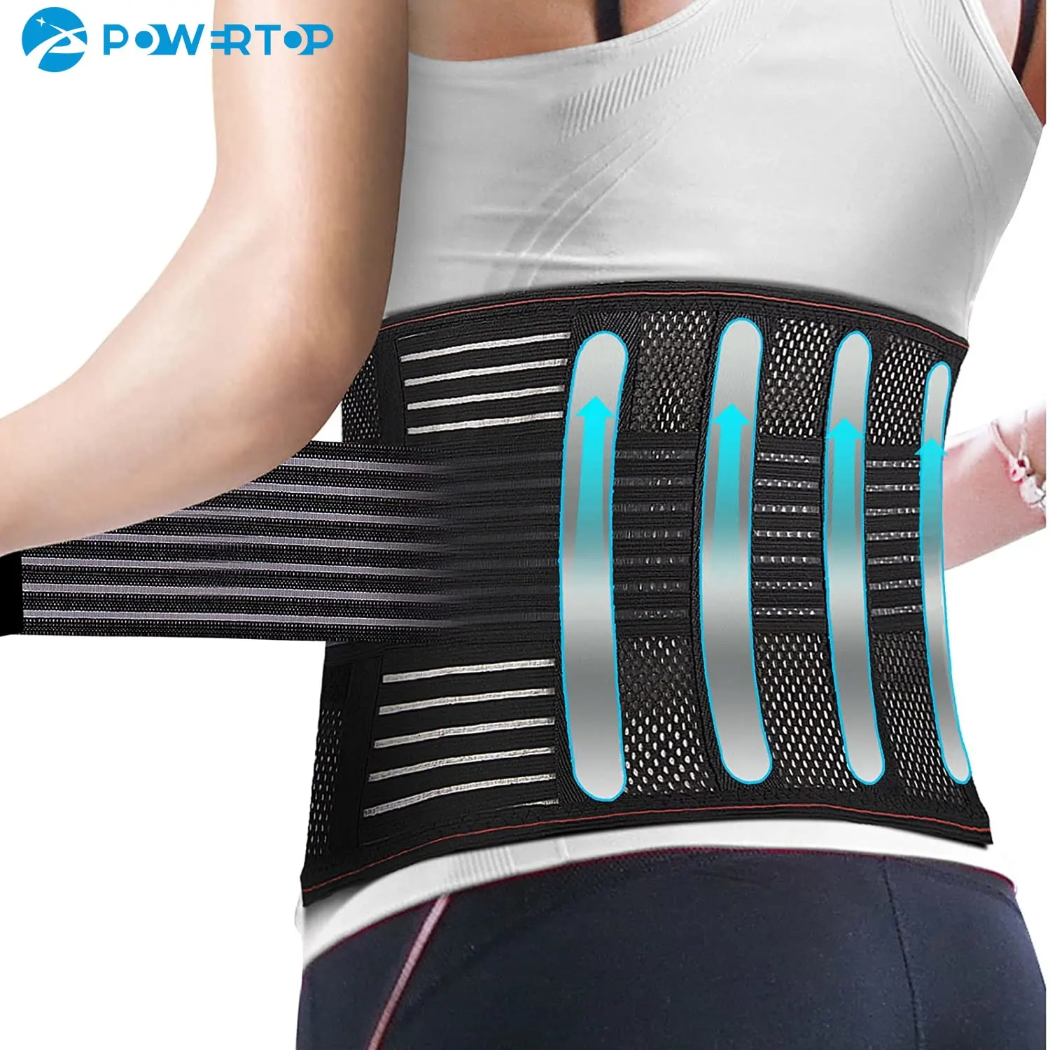 Lower Back Brace Support Belt - Lightweight Breathable Lumbar Support Belt for Men/Women Sciatica Back Pain Relief