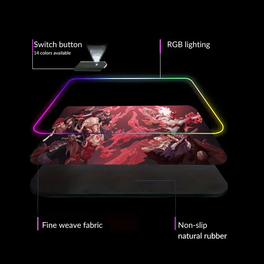 RGB Ukiyo-e samurai Magic Card Gaming Mats with zone mtg playmat desk mat Commander  suitable for game gathering magic rug XAXC