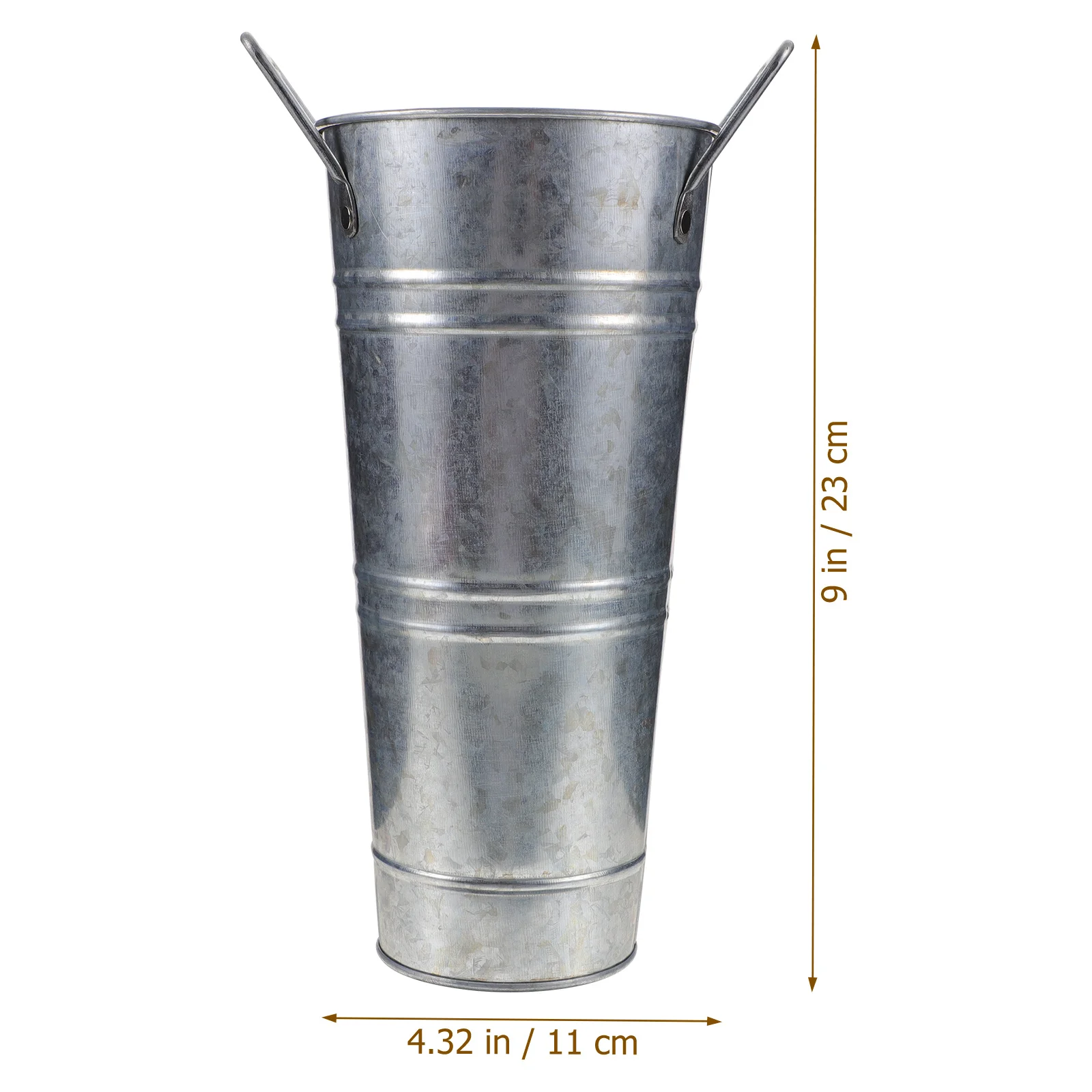 

2pcs Vintage Flower Retro Iron Bucket For Home Decor Wedding Vases Metal Flower Vase Rustic Galvanized Bucket Centerpiece