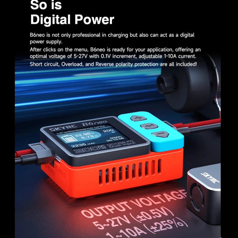 Original SkyRC B6 neo LiPo LiFe Li-ion LiHV Battery Balance charger AC 80w DC 200W Smart PD PCH-150 charging Dock Discharger
