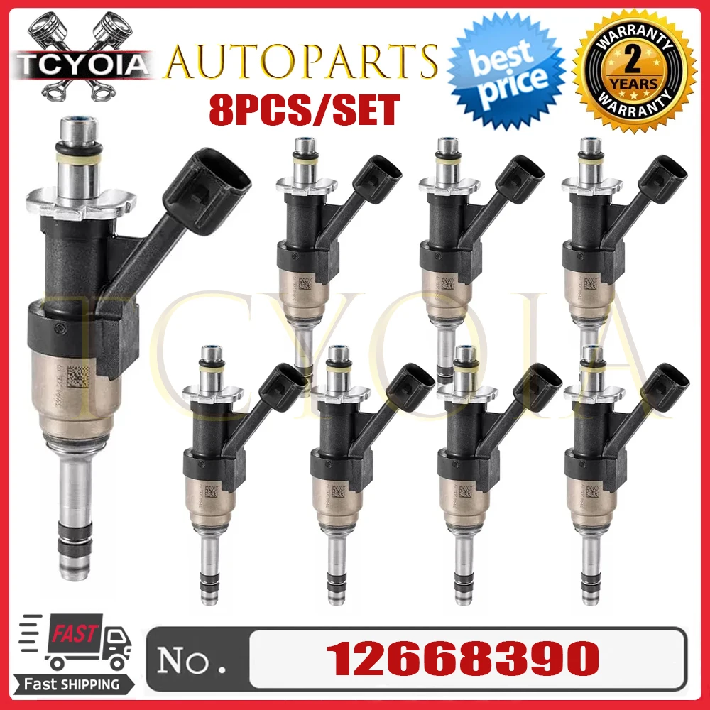 8 inyectores de combustible. 12668390   Para 2015-2018 GMC Yukon XL Chevrolet Tahoe Suburban 2014-2018 Chevrolet Cheyenne Silverado 1500 2500