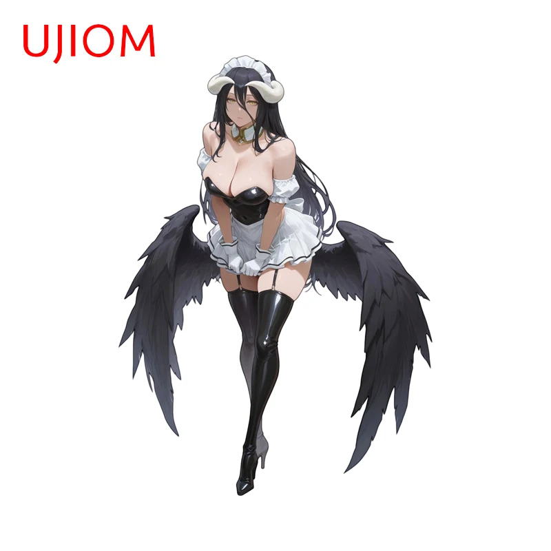 UJIOM Albedo مغر Waifu خادمة موحدة كبيرة الصدر الجدار ملصق شعبي جذاب الفني ملصق المطبخ خزانة ديكور #2