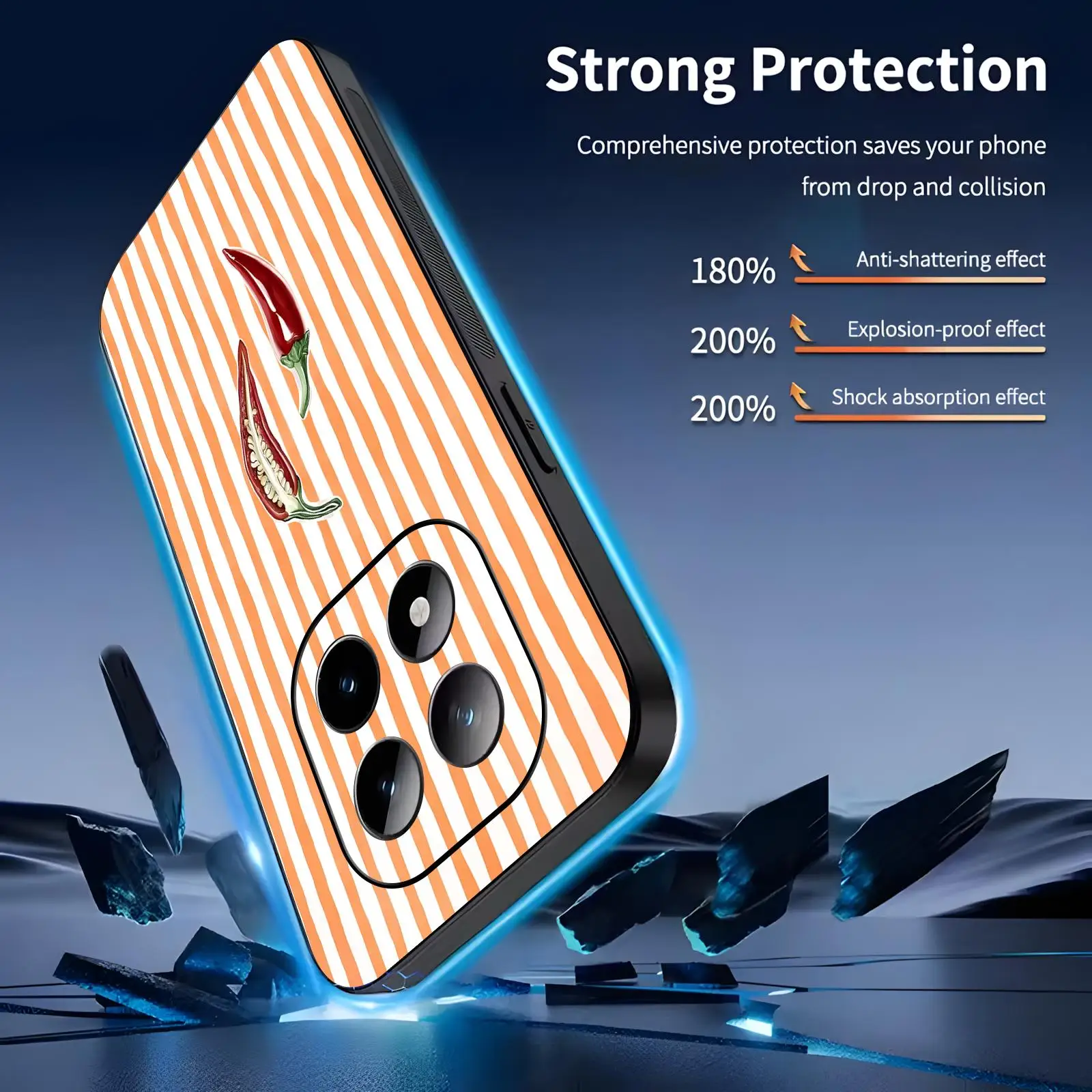 Solid Color Vertical Stripe Fresh Fruit Collection   For Redmi Note17 15 14 13 12 Pro Plus 5G 14C A3 Soft Black Phone Cover