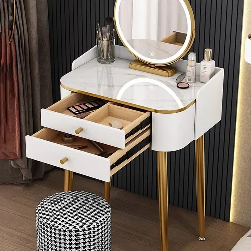

Light Makeup Table Girls Beauty Nordic Apartment White High-end Cute Vanity Table American Luxury Coiffeuse Home Furniture