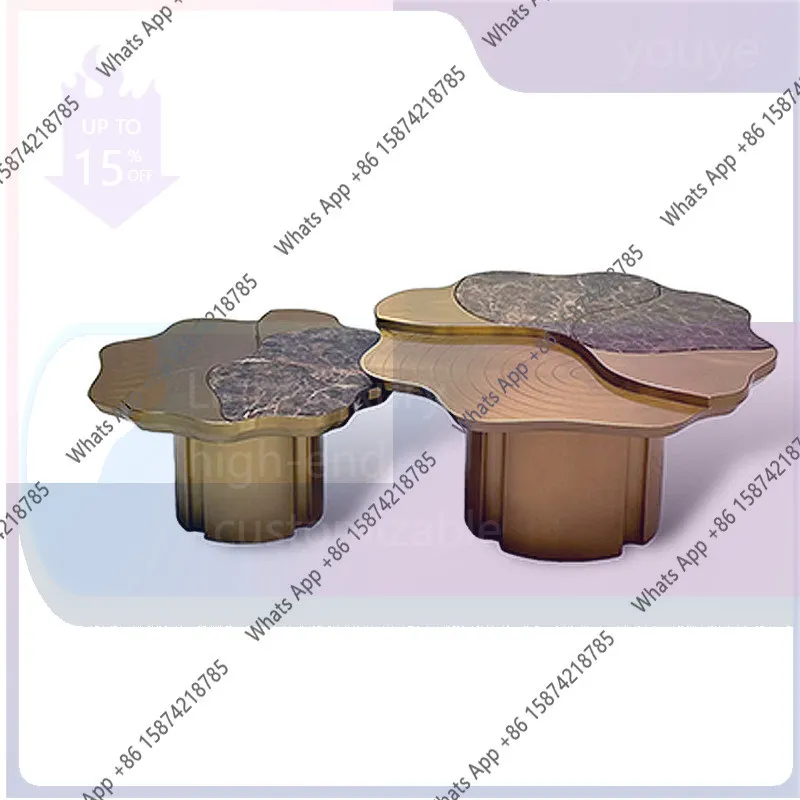 grE Rt Italian Marble Simple Modern Coffee Table Living Room Home High-end Designer Creative Light Luxury Round Coffee Table
