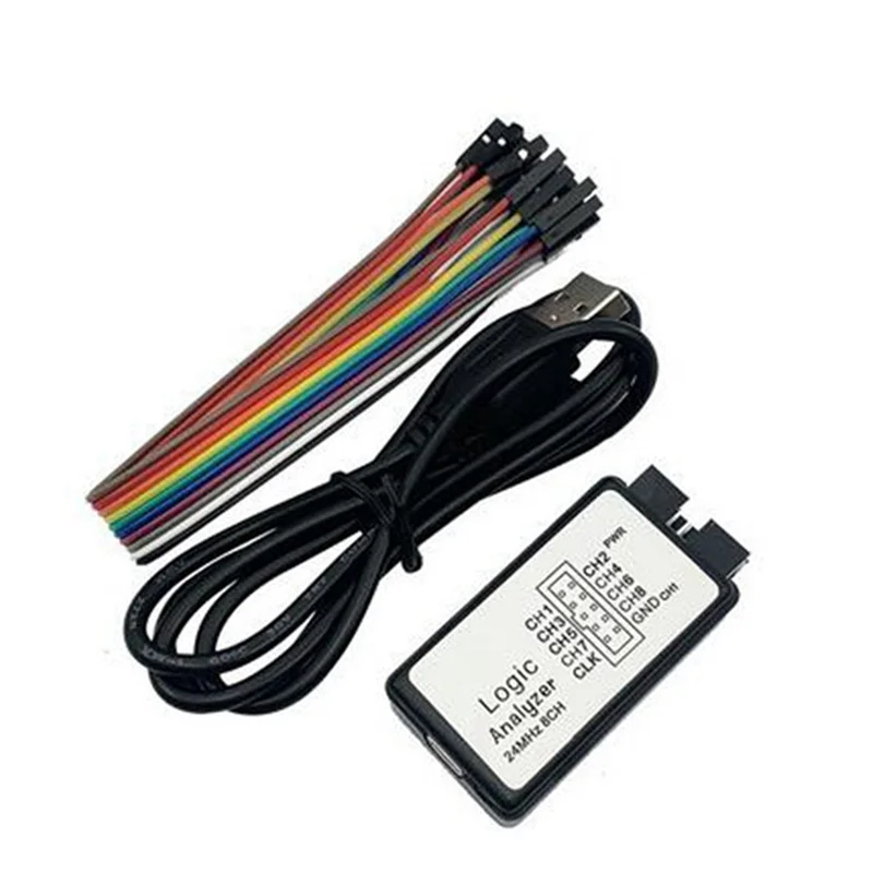 AS60-4 Sets USB Logic Analyzer 24Mhz 8 Channel 24M/Seconds Logic Analyzer Debugger For ARM FPGA Logic Analyzer Logic 24M 8CH