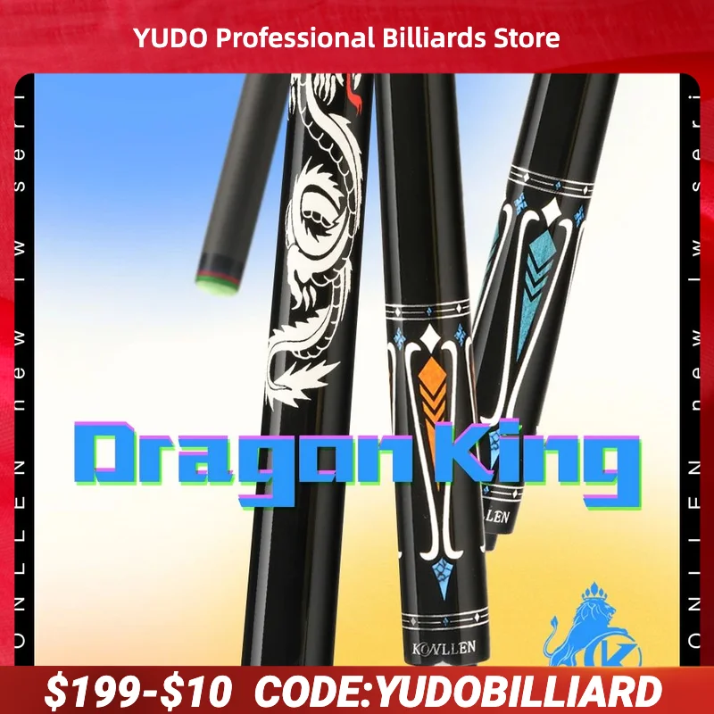 

KONLLEN LW Carbon Fiber Billiard Cue Stick with 12.5mm and 3/8*8 Pin Joint for Professional low deflection pool cue stick