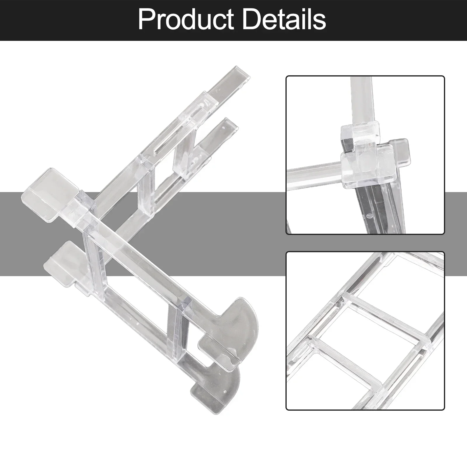 Adjustable Transparent Display Stand for Transparent Plastic Bowl Plate Art Photo Picture Frame Holder Book Stands