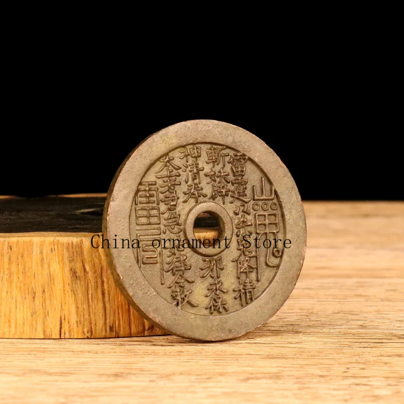 Antique-style, distressed mountain spirit coins, eight trigrams coins, ancient coins, alloy crafts, Taoist cultural items, whole