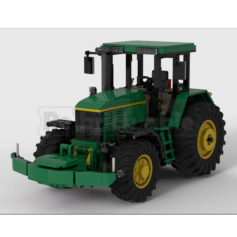 MOC-193833 Green Agricultural Tractor Assembly Patchwork Building Block Model1125parts Boys & Kids Christmas Building Block Toys