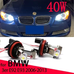 40W H8 White LED BMW Angel Eyes Ring Marker Bulbs For BMW 3 Series E92 E93 M3 316i 318i 320i 323i 325i 328i 330i 335i 2006-13