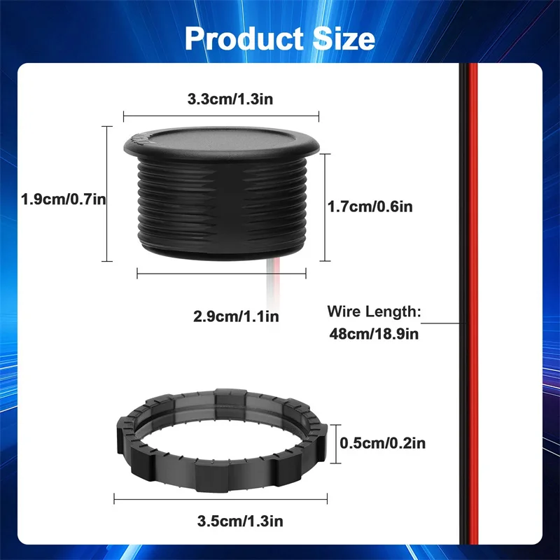 تيار مستمر 4-100 فولت LED شاشة ديجيتال دائرية بسلكين الفولتميتر تيار مستمر الفولتميتر الرقمي رئيس عرض حماية الاتصال العكسي