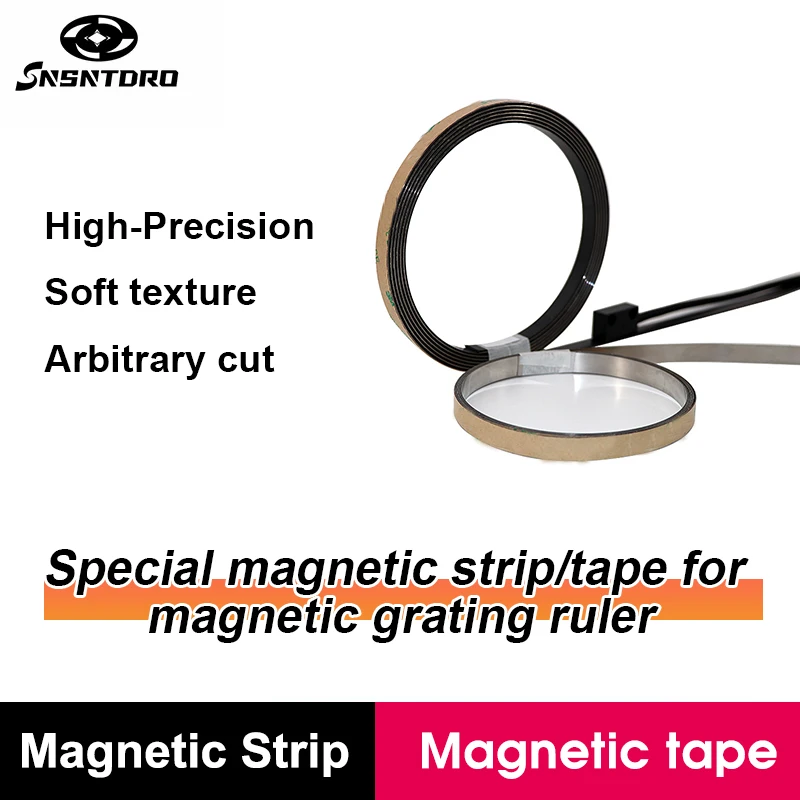 Ms50 tira magnética de alta precisão 5 + 5mm/fita 5mm passo de poste, adequado para sensor magnético 5um torno máquina de pedra para trabalhar madeira