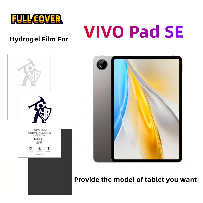 

2pcs Matte Tablets Hydrogel Film For VIVO Pad SE HD Screen Protector For VIVO Pad SE Anti Spy Protective Film