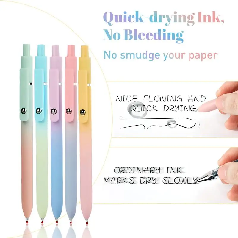 

Premium Carbon Gel Pens Press Type Quick Drying Smooth Back To School Stress Relief for Students Nurses Professionals Office Set