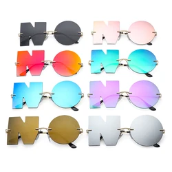 New Party Luxury Streetwear Eyewear UV400 Ladies Shades Trend Letter NO Sunglasses Women Sun Glasses
