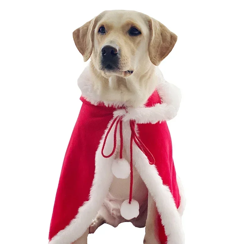 Christmas Dog Costume Winter Big Dog Trench Large Dog Cloak Samoyed husky Labrador Golden Retriever Weimaraner Pet Costume Coat