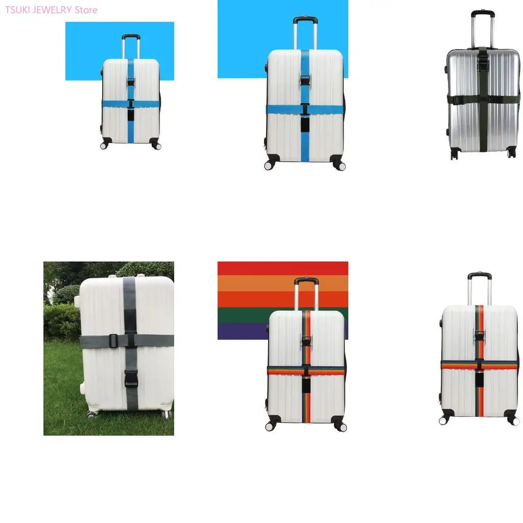 

62KE Luggage Strap Adjustable Suitcase Belts Practical Luggage Suitcase Straps Gift
