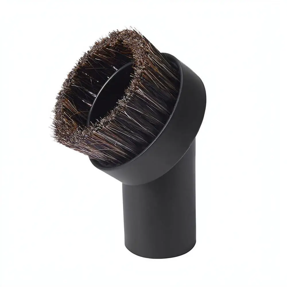 Vacuum Cleaner Round Dusting Tool 32mm Inner Diameter Attachment Soft Mixed Bristle Head For Keyboard Shelf Furniture Care