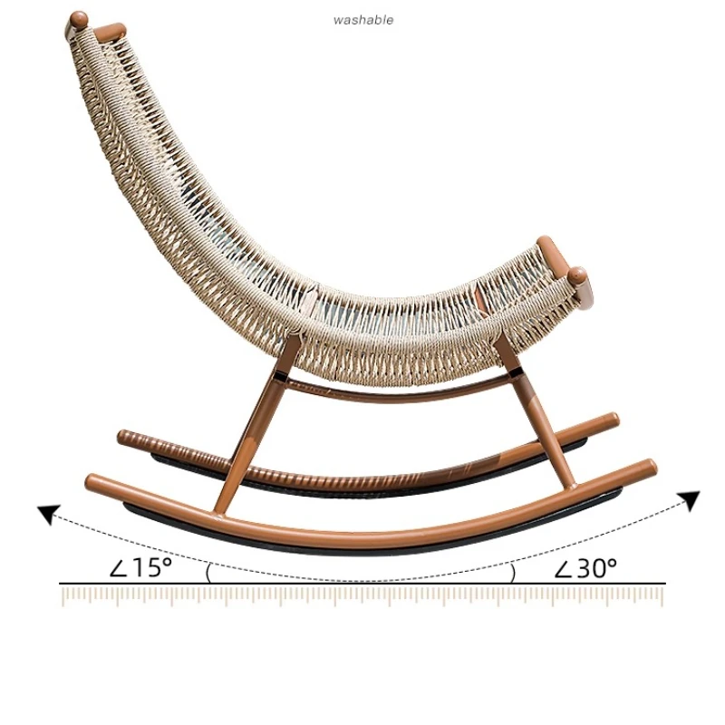 

Rocking Reclining Chair Adult Garden Balcony Home Leisure Rattan Outdoor Garden Chair