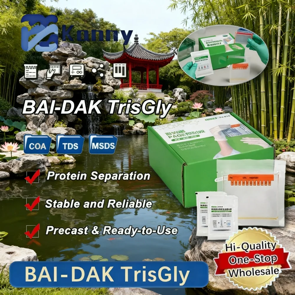 Bai-dak Trisgly Protein Precast Gel Page Polyacrylamide Gel For Western Blot Electrophoresis And Protein Analysis Laboratory Use